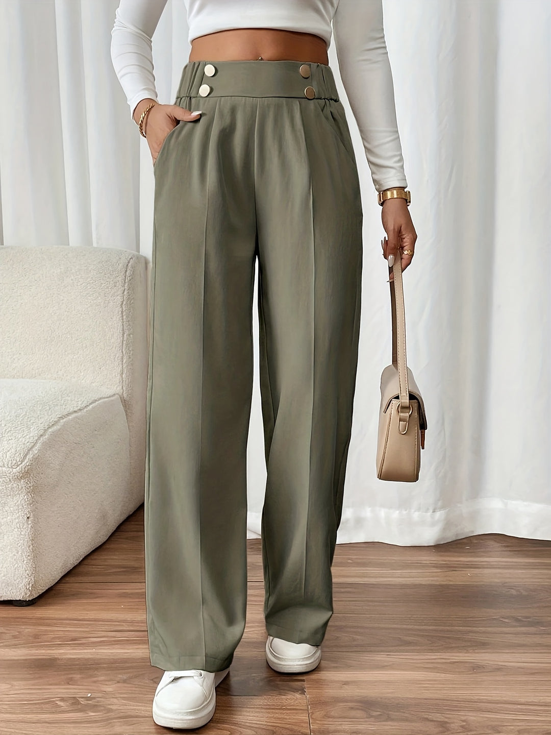 Ariane | Pantalon Fluide à Jambe Droite