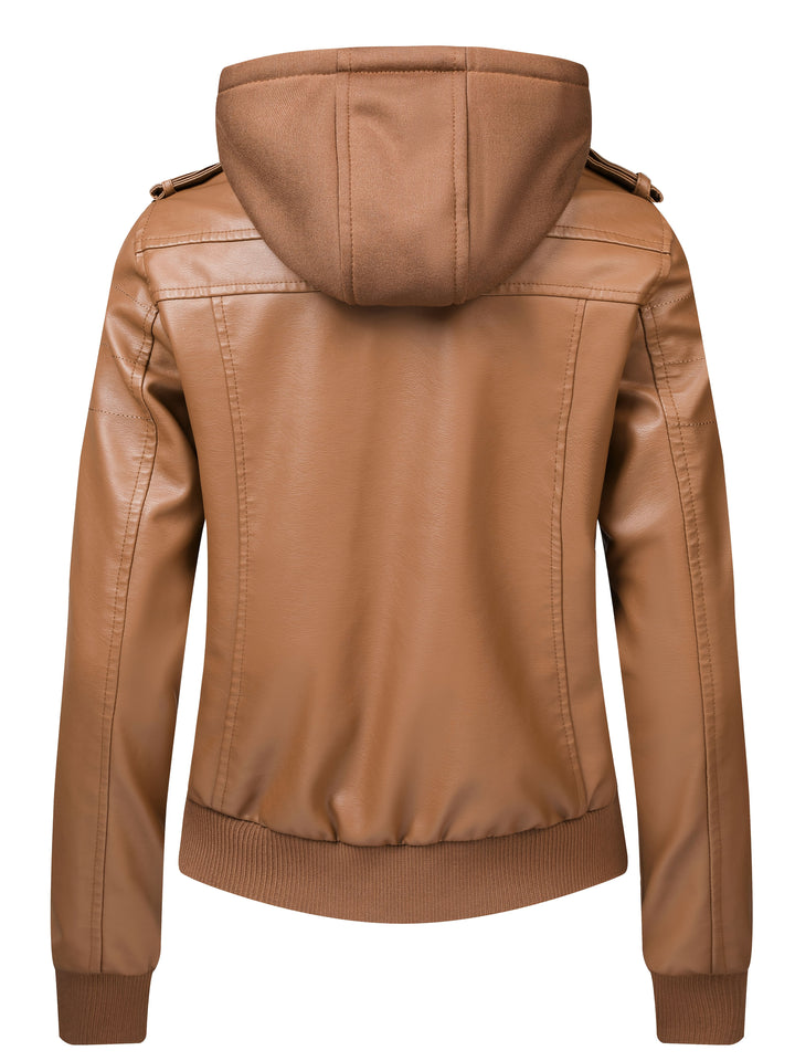 Ludivine | Veste Motard à Capuche Amovible