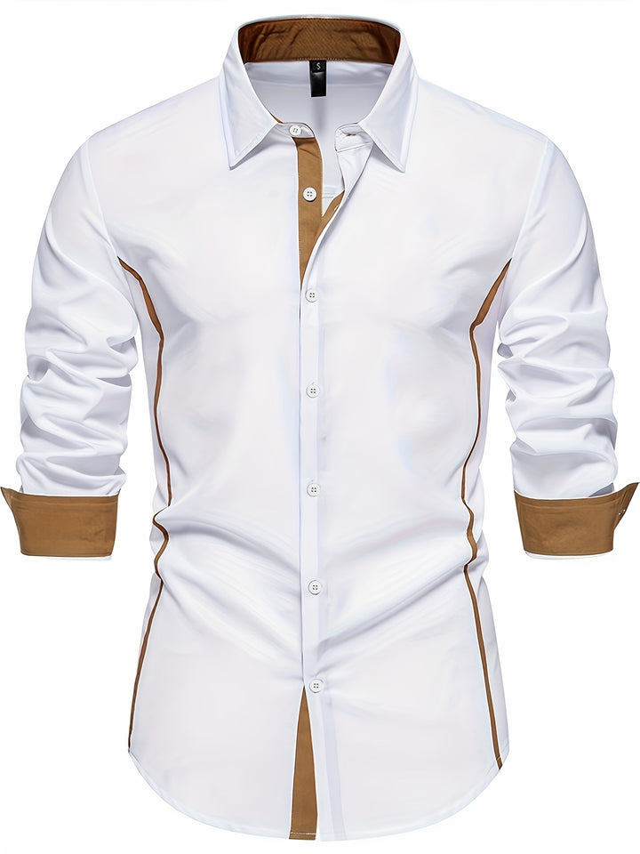 Xavier | Chemise Ajustée à Détails Contrastés