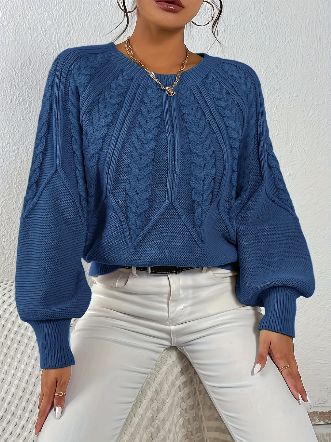 Éloïse | Pull Torsadé à Col Rond