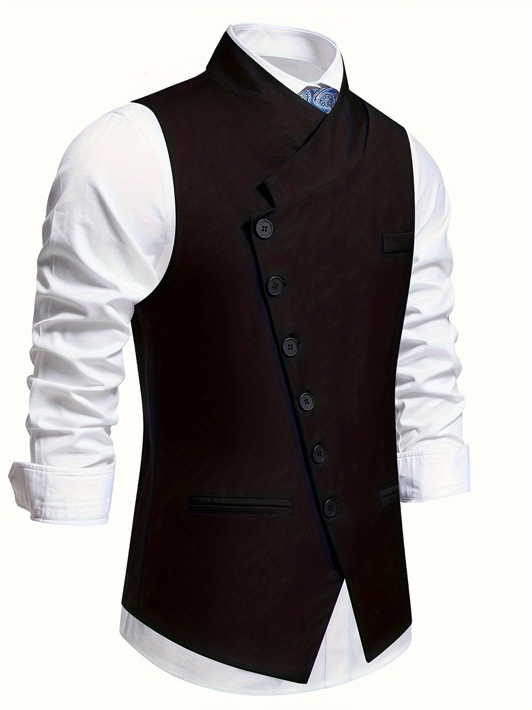 Vincent | Gilet Élégant à Boutonnage Asymétrique