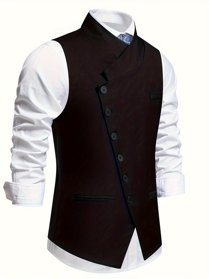 Vincent | Gilet Élégant à Boutonnage Asymétrique