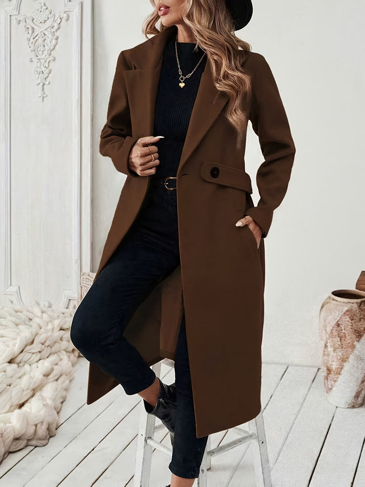 Cécile | Manteau Long Ceinturé Élégant