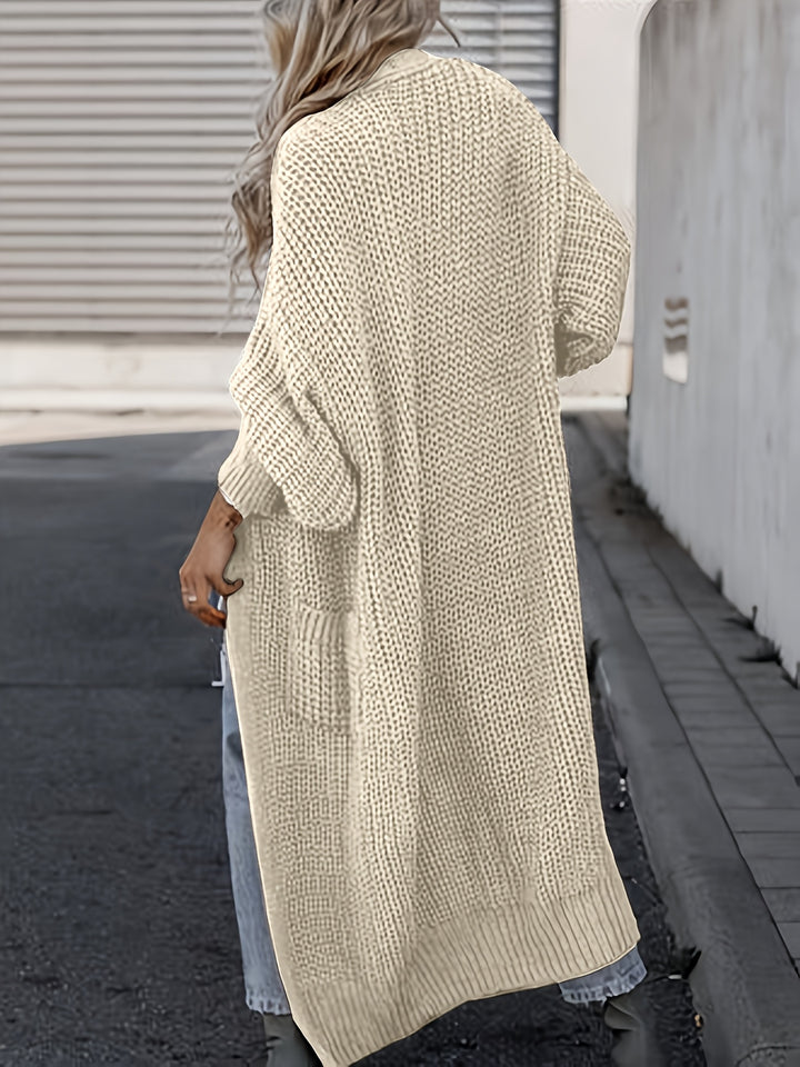 Yvette | Gilet Long Côtelé à Poches