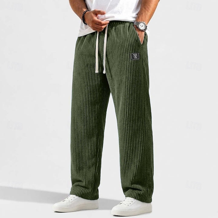 Eudes | Pantalon Droit Texturé à Taille Élastiquée