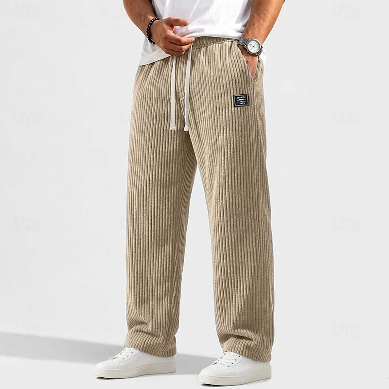 Eudes | Pantalon Droit Texturé à Taille Élastiquée