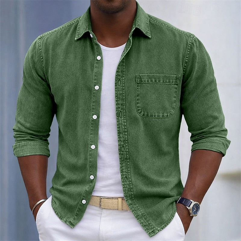 Vianney | Chemise Décontractée à Effet Délavé