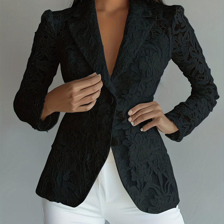 Salomé | Blazer Ajouré à Motifs Floraux