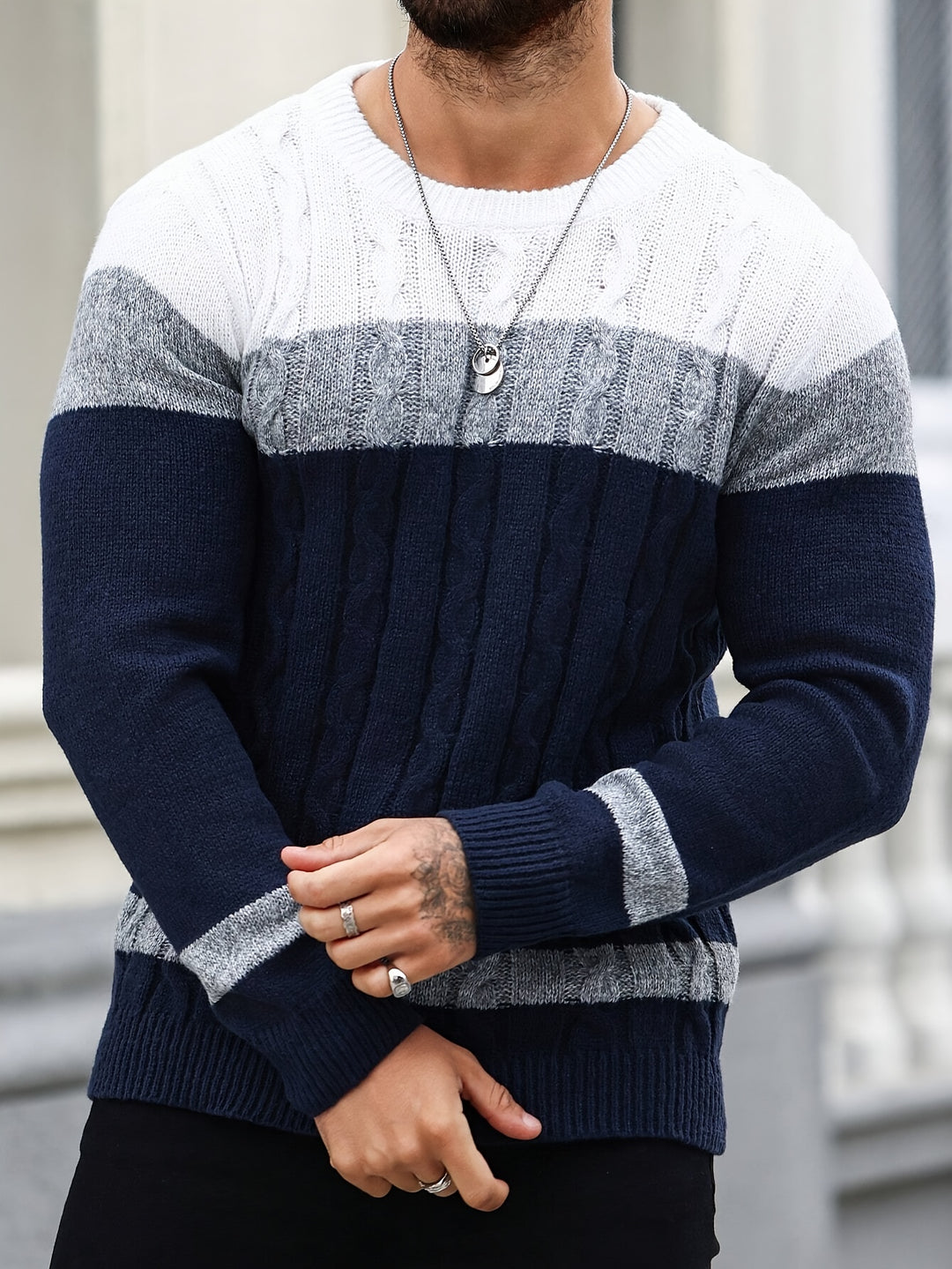 Georges | Pull Torsadé Col Rond