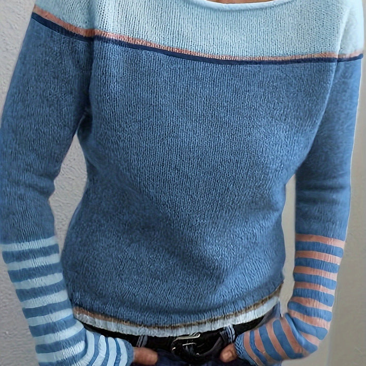 Amandine | Pull Color-Block à Manches Longues