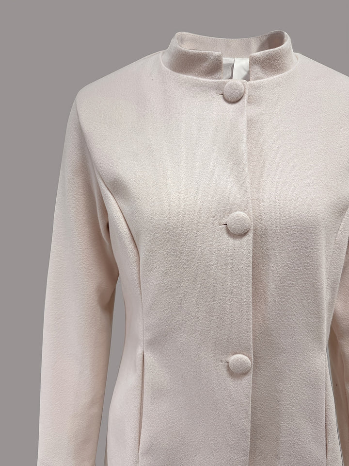 Agnès | Manteau Élégant Mi-Long à Col Montant