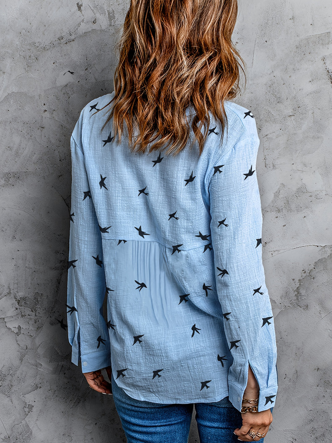 Aline | Chemise Fluide à Imprimé Oiseaux