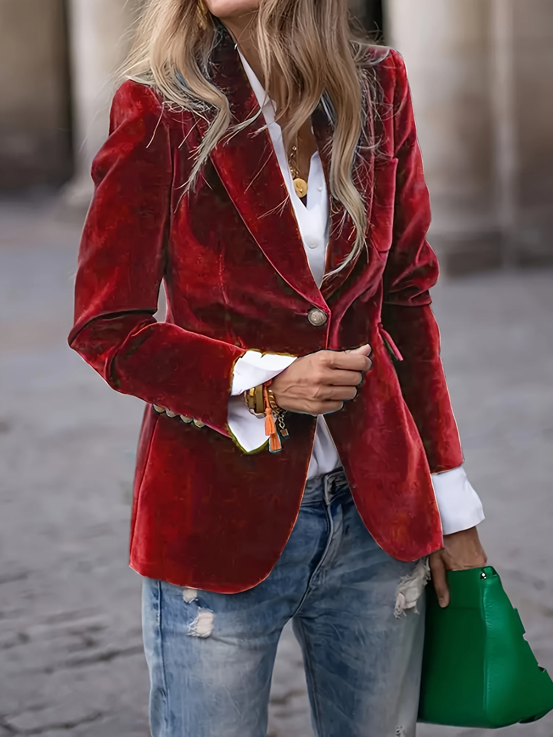 Séraphine | Veste Blazer Cintrée à Col Tailleur