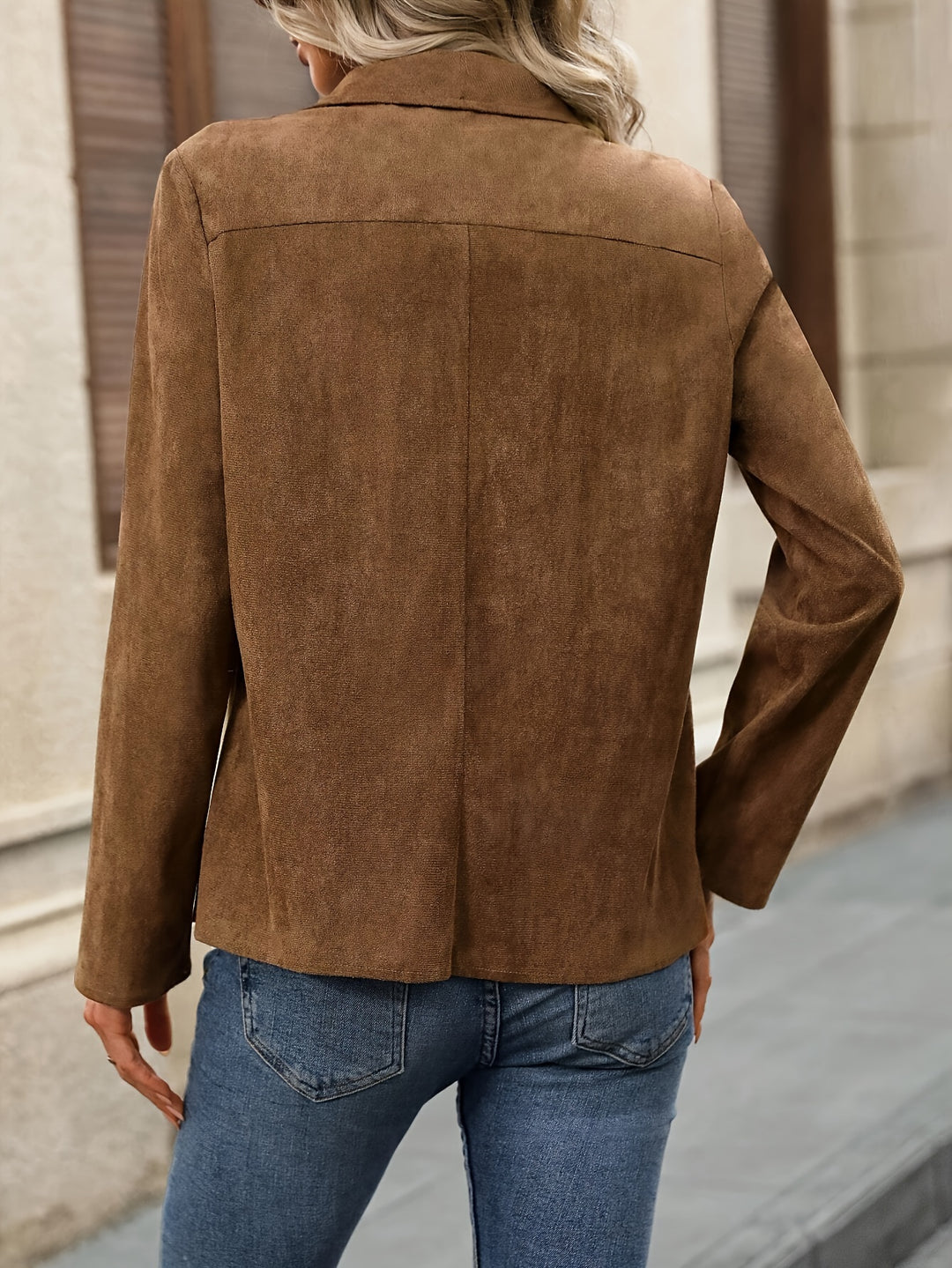 Maryse | Veste Fluide à Col Drapé