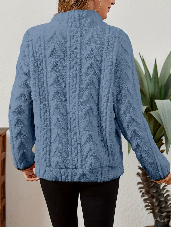 Faustine | Pull Texturé Col Zippé