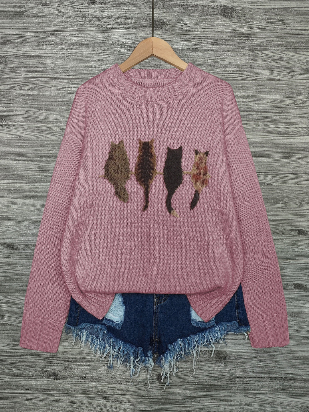 Clarisse | Pull Chaleureux à Imprimé Chats