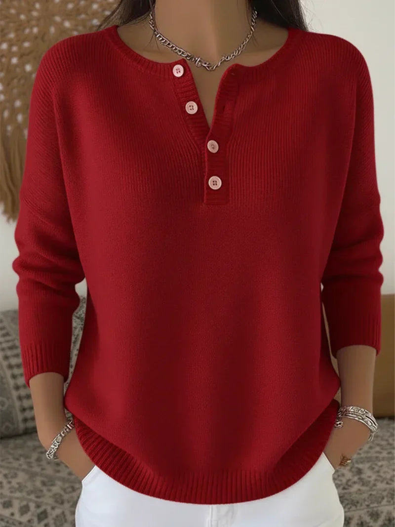 Marlène | Pull Boutonné Décontracté