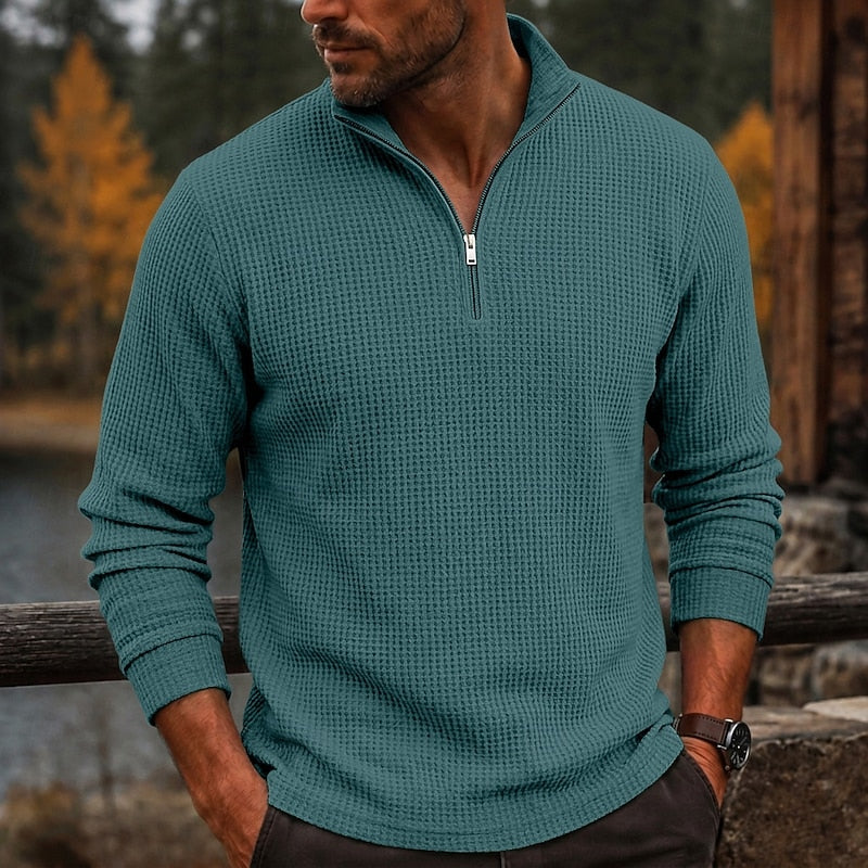 Gustave | Polo Texturé à Col Zippé