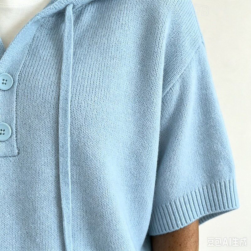 Agathe | Pull à Capuche Boutonné Décontracté