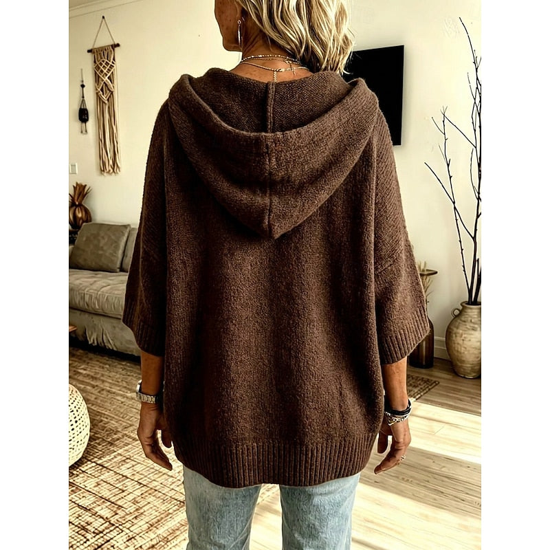 Noëlle | Gilet Ample à Capuche