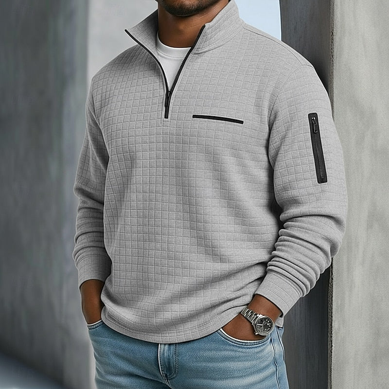 Augustin | Sweat Texturé à Col Zippé