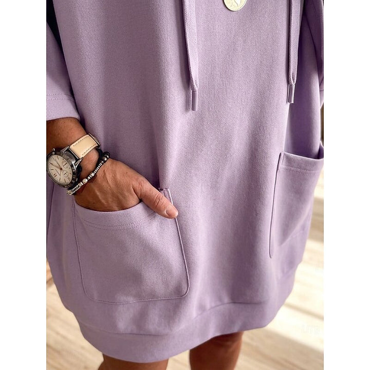 Coline | Robe Sweat à Capuche Décontractée