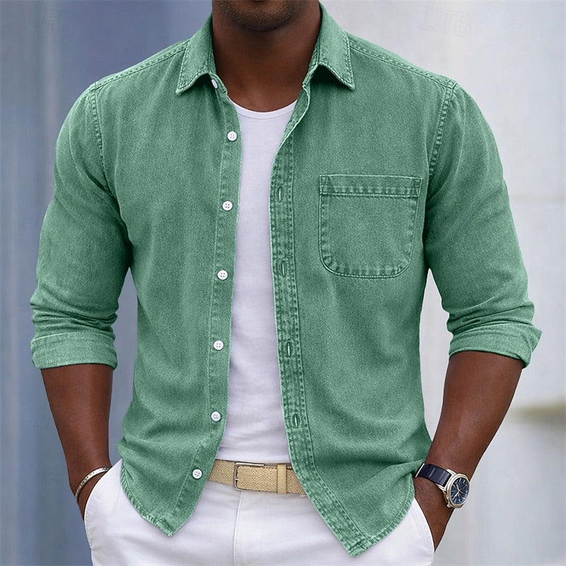 Sylvestre | Chemise Décontractée Effet Délavé