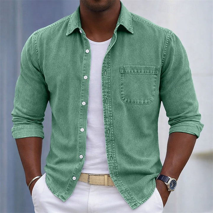 Sylvestre | Chemise Décontractée Effet Délavé
