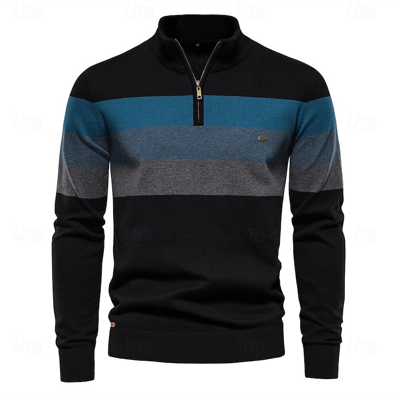 Yann | Pull Col Montant Zippé Raffiné