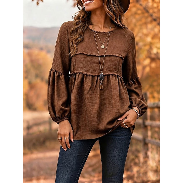 Adeline | Blouse Fluide à Manches Ballon