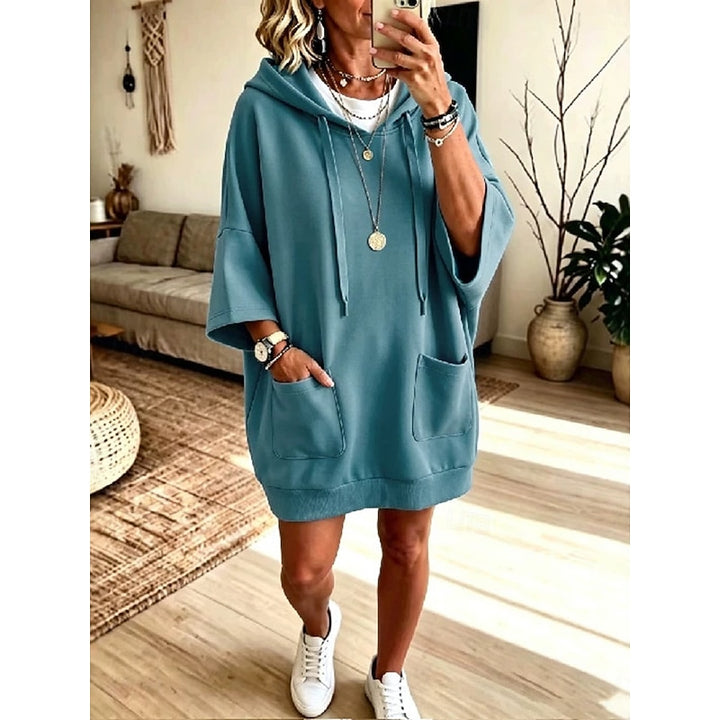 Coline | Robe Sweat à Capuche Décontractée