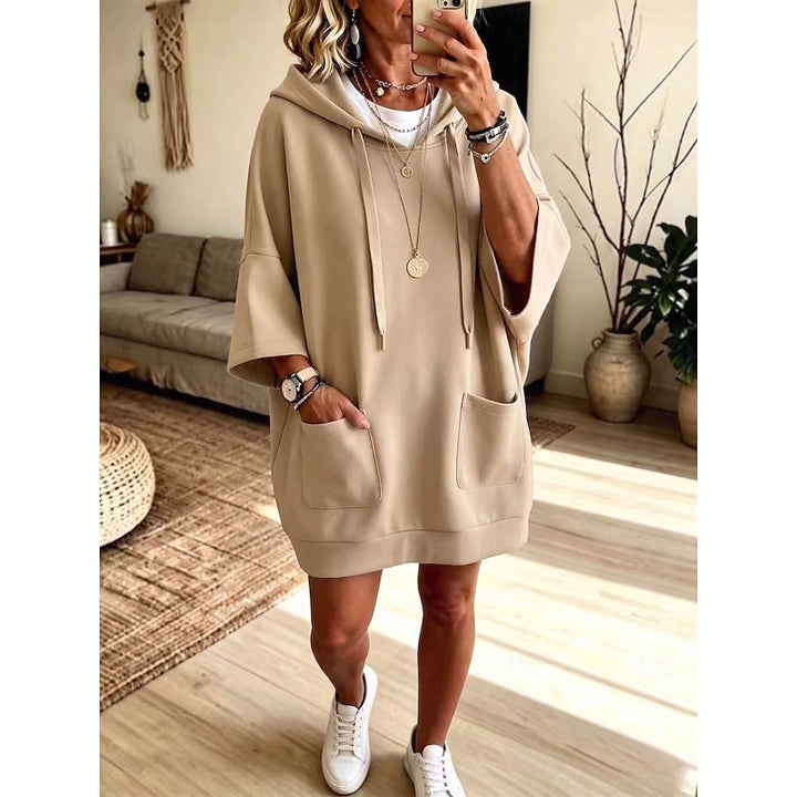 Coline | Robe Sweat à Capuche Décontractée