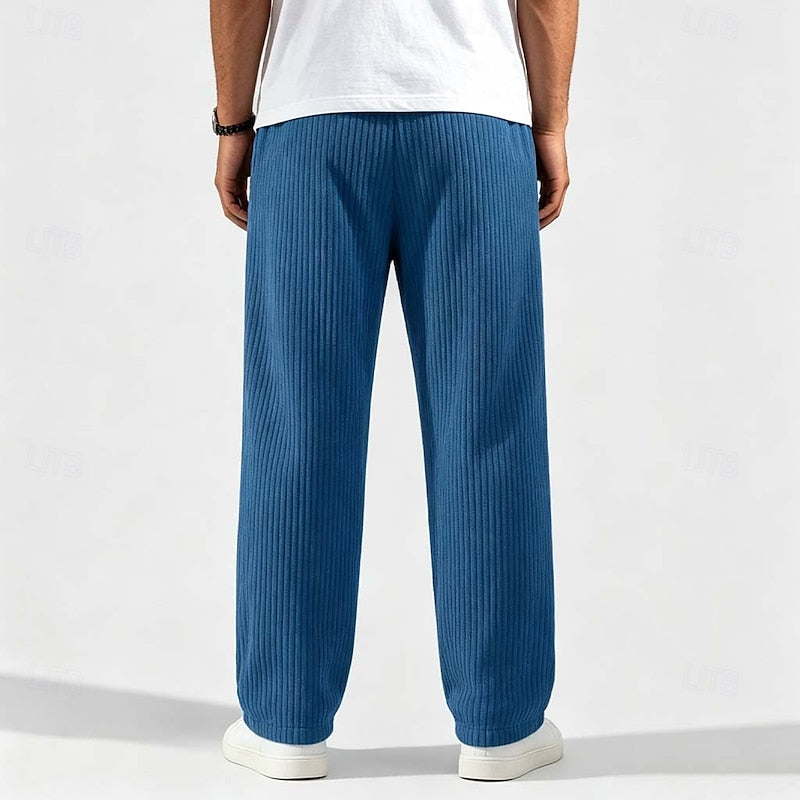 Eudes | Pantalon Droit Texturé à Taille Élastiquée
