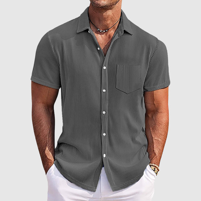 Aubin | Chemise Texturée à Manches Courtes