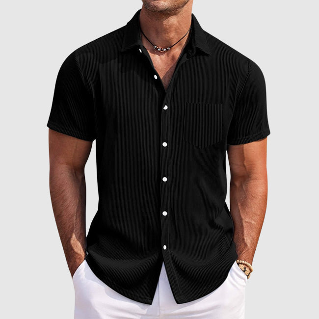 Aubin | Chemise Texturée à Manches Courtes