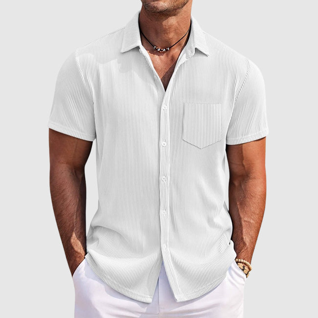Aubin | Chemise Texturée à Manches Courtes