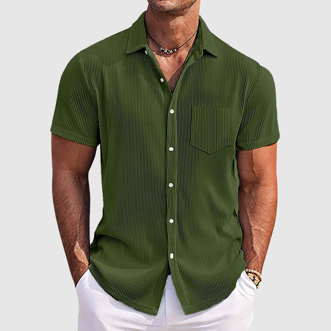Aubin | Chemise Texturée à Manches Courtes