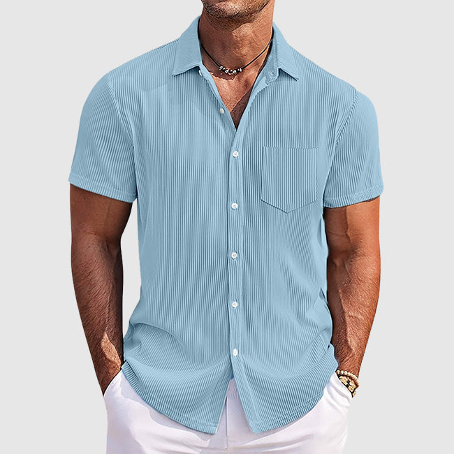 Aubin | Chemise Texturée à Manches Courtes