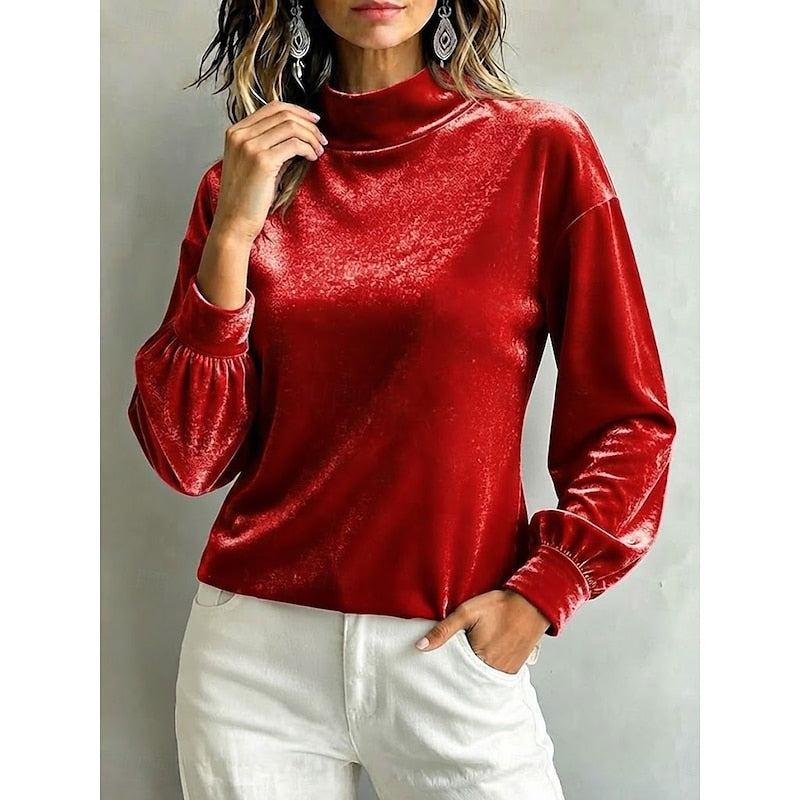Clémentine | Blouse Élégante à Col Montant