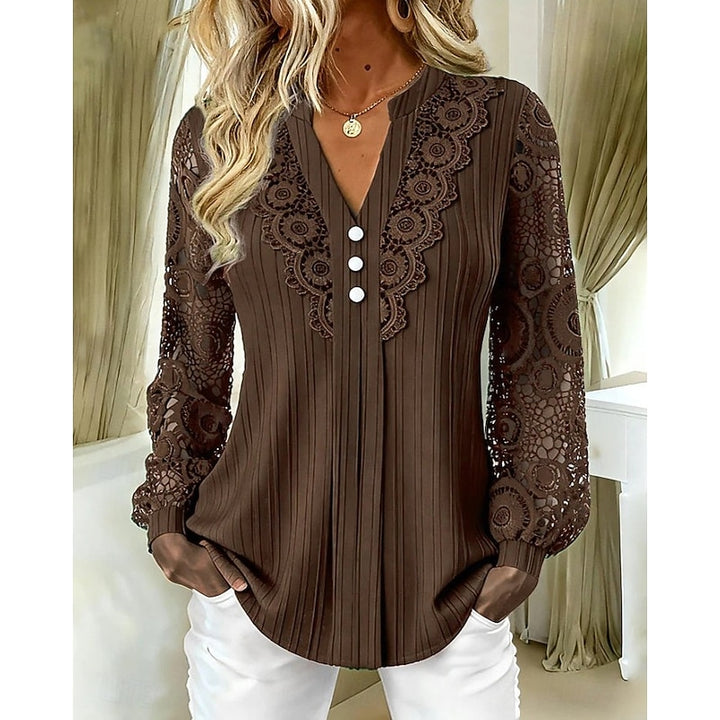 Roselyne | Blouse Élégante à Dentelle