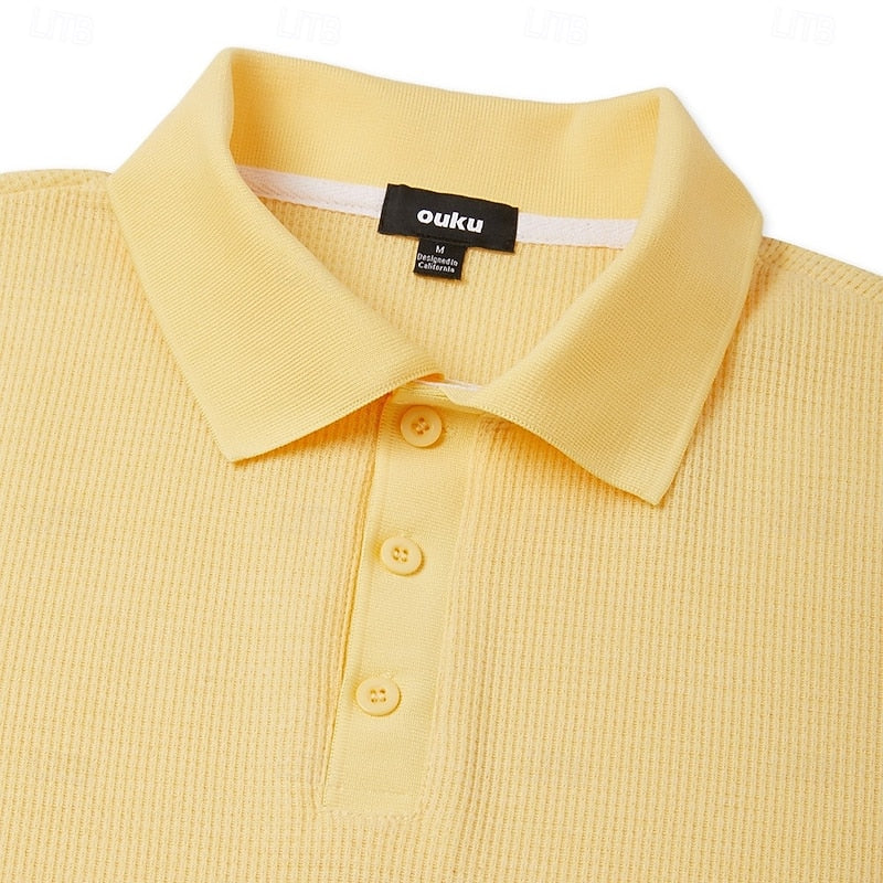Alexis | Polo Texturé à Manches Longues