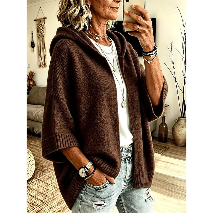 Noëlle | Gilet Ample à Capuche