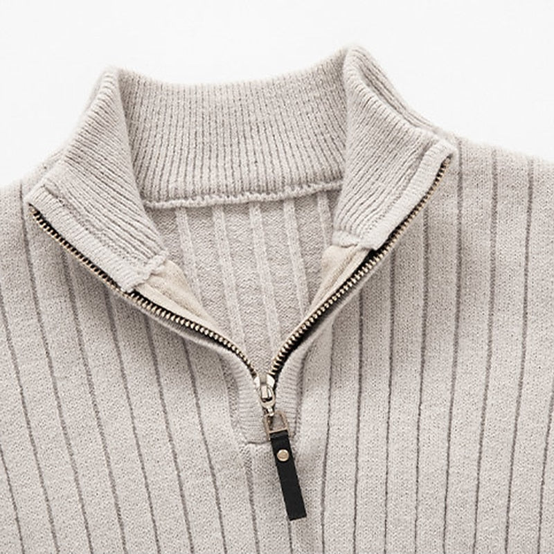 Rodolphe | Pull Col Zippé Côtelé