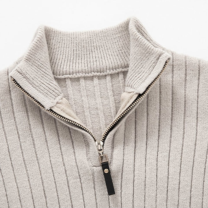 Rodolphe | Pull Col Zippé Côtelé