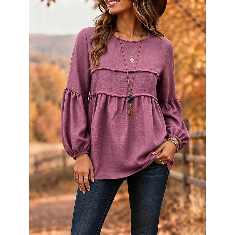 Adeline | Blouse Fluide à Manches Ballon