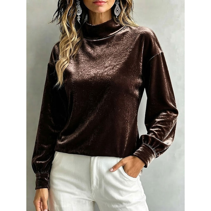 Clémentine | Blouse Élégante à Col Montant