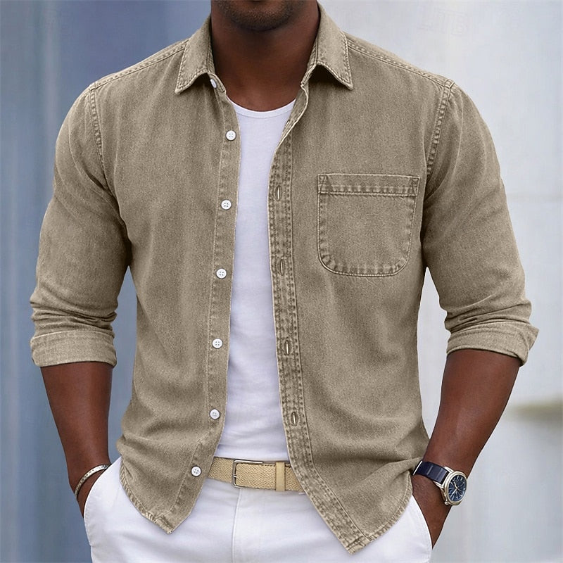Sylvestre | Chemise Décontractée Effet Délavé