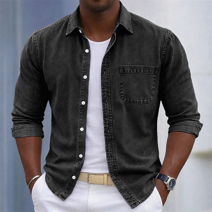 Sylvestre | Chemise Décontractée Effet Délavé