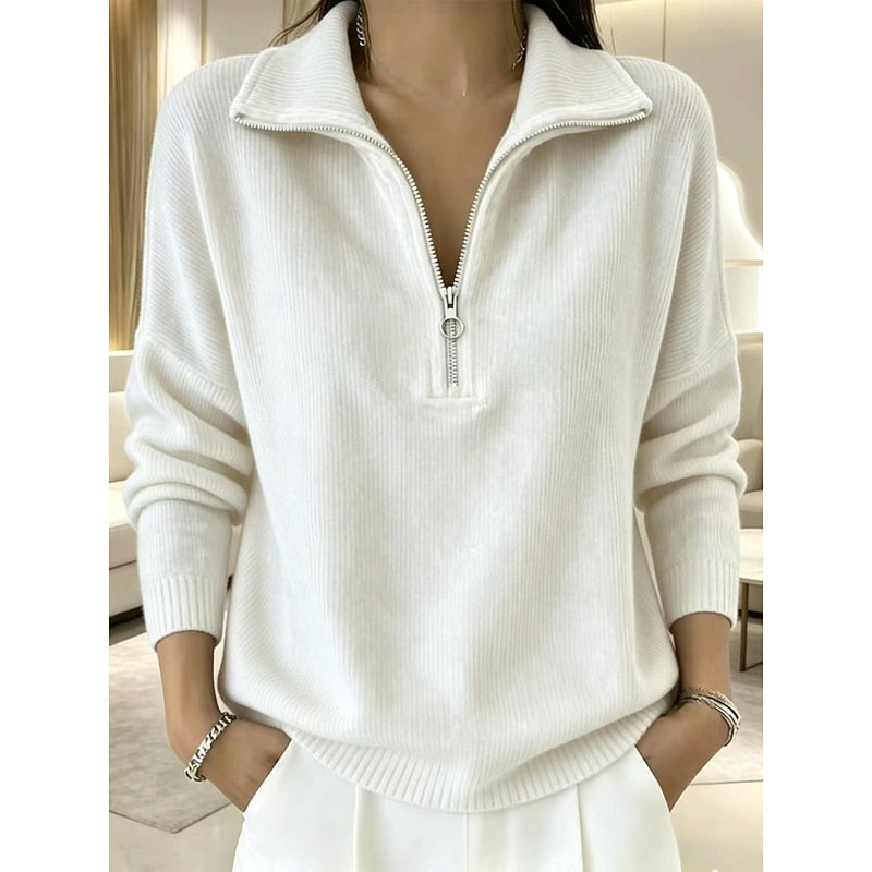 Camille | Pull Col Montant Zippé