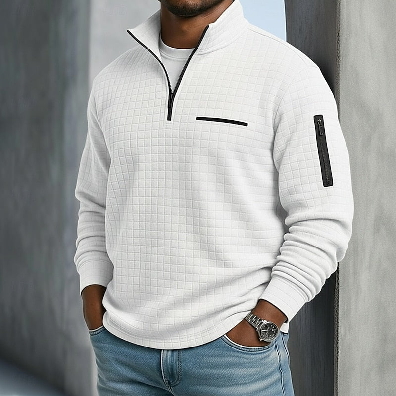 Augustin | Sweat Texturé à Col Zippé
